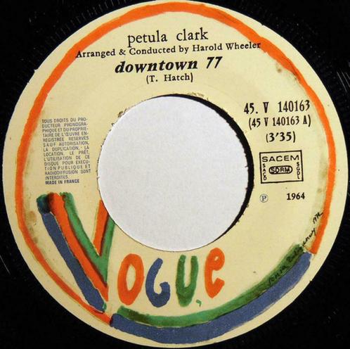 Petula Clark – Downtown 77 / 	Two Rivers, CD & DVD, Vinyles Singles, Utilisé, Single, Pop, 7 pouces, Enlèvement ou Envoi