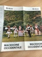 dépliant "Macédoine occidentale - Grèce"  cartonné  vintage, Livres, Atlas & Cartes géographiques, Comme neuf, Carte géographique