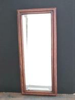 rechthoekige spiegel met houten kader, Antiek en Kunst, Curiosa en Brocante, Ophalen