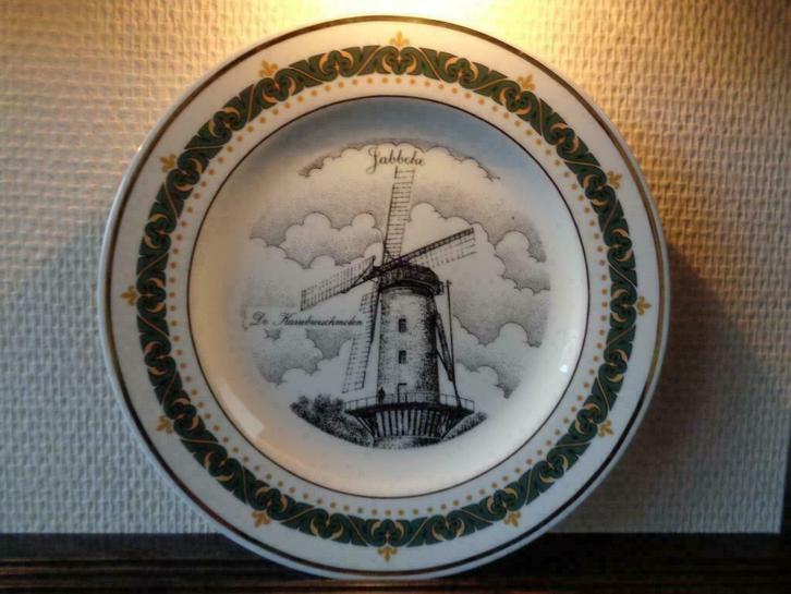 6 unieke borden Jabbeke in porselein (Swaenepoel) te IEPER, Antiek en Kunst, Antiek | Porselein, Ophalen of Verzenden