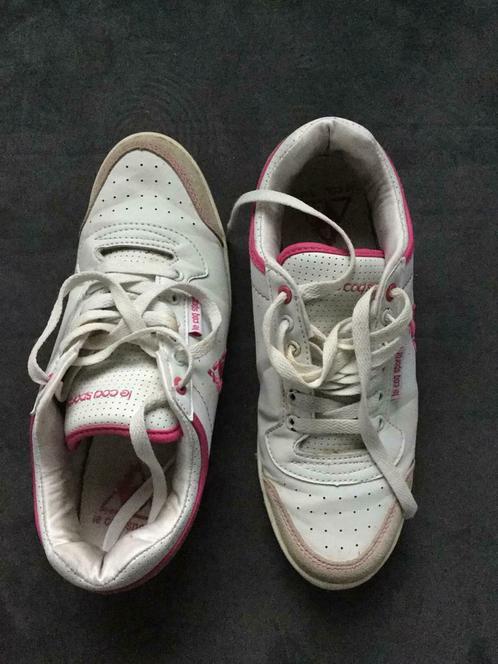 Basket le coq sportif -40- blanc et rose, Sports & Fitness, Tennis, Comme neuf, Chaussures, Autres marques