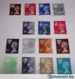 15 postzegels - Elisabeth 2 - koningin van ENGELAND, Postzegels en Munten, Verzenden, Gestempeld