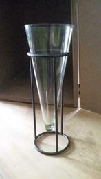 Vase vase pointu en métal verre et métal, Enlèvement ou Envoi, Neuf, Verre