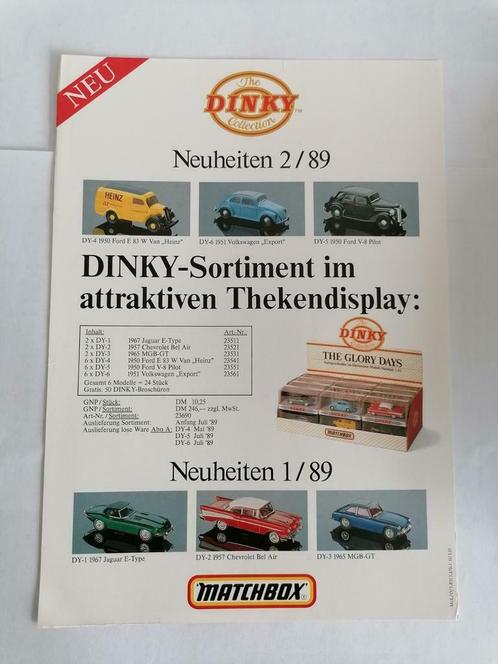 The Dinky Collection flyer 1989, Hobby en Vrije tijd, Modelauto's | 1:43, Zo goed als nieuw, Ophalen of Verzenden