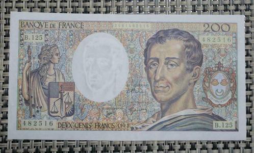 Bankbiljet 200 Francs Frankrijk 1992, Postzegels en Munten, Bankbiljetten | Europa | Niet-Eurobiljetten, Setje, Frankrijk, Ophalen of Verzenden