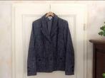 Blauwe wollen tweed blazer maat 42/44, Zo goed als nieuw, Ophalen