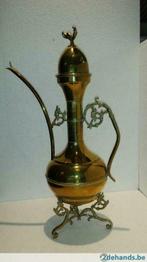 hoge koffiepot geel koper, Ophalen of Verzenden, Gebruikt