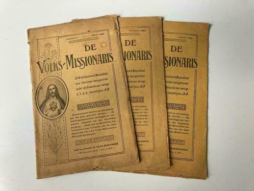 De Volks-Missionaris (3x) 1909 en 1910, Antiek en Kunst, Antiek | Boeken en Manuscripten, Ophalen of Verzenden