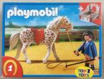 PLAYMOBIL 5107 Paardendresseur met stal (kompleet in doos), Complete set, Ophalen of Verzenden, Zo goed als nieuw