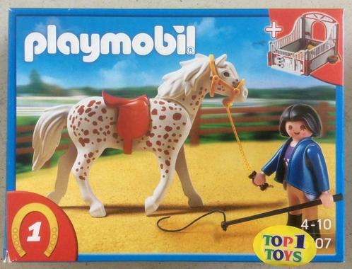 PLAYMOBIL 5107 Paardendresseur met stal (kompleet in doos), Enfants & Bébés, Jouets | Playmobil, Comme neuf, Ensemble complet