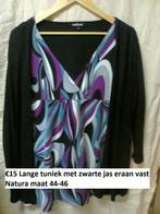Lange tuniek met zwarte jas eraan vast Natura maat 44-46, Overige kleuren, Maat 42/44 (L), Ophalen of Verzenden, Gedragen