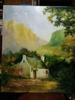 A Leroy, Schilderij "Huis in de bergen", gesigneerd, Antiek en Kunst, Kunst | Schilderijen | Klassiek, Ophalen