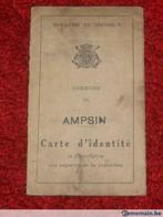 Ampsin. Ancienne carte d'identité de 1952., Enlèvement ou Envoi