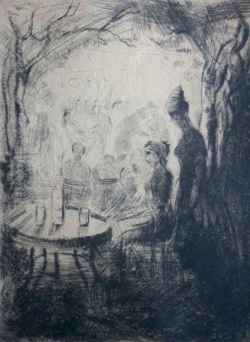 Robert Borret (1924) - Het feest (ets, 1/10), Antiquités & Art, Art | Eaux-fortes & Gravures, Enlèvement ou Envoi
