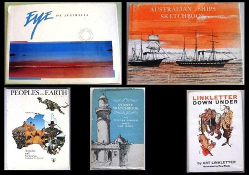 [Australië] 5 boeken o.a. Eye on Australia hardcover uitgave, Livres, Récits de voyage, Utilisé, Australie et Nouvelle-Zélande
