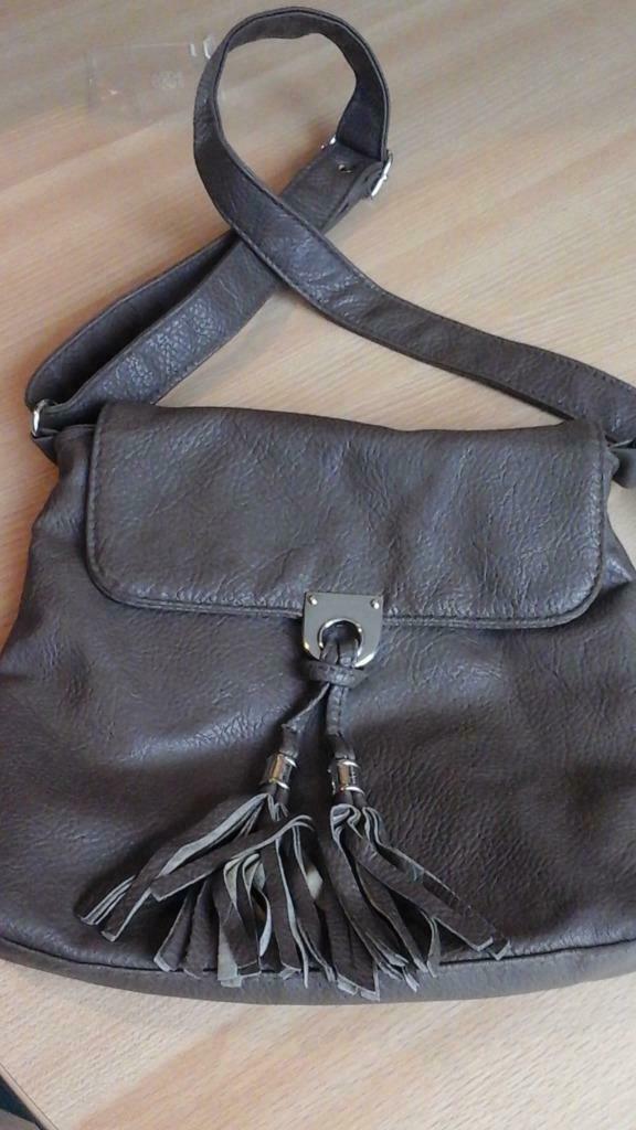 Handtas van 25 x 27 cm, Ophalen of Verzenden, Zo goed als nieuw, Bruin, Handtas