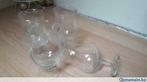 7 grands verres sur pied (cognac/vin) - 18 cm, Utilisé, Verre ou Verres