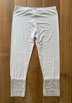 Collant legging blanc 3/4 avec dentelle dans le bas Taille S, Maat 36/38 (S), Eros, Ophalen of Verzenden, Wit