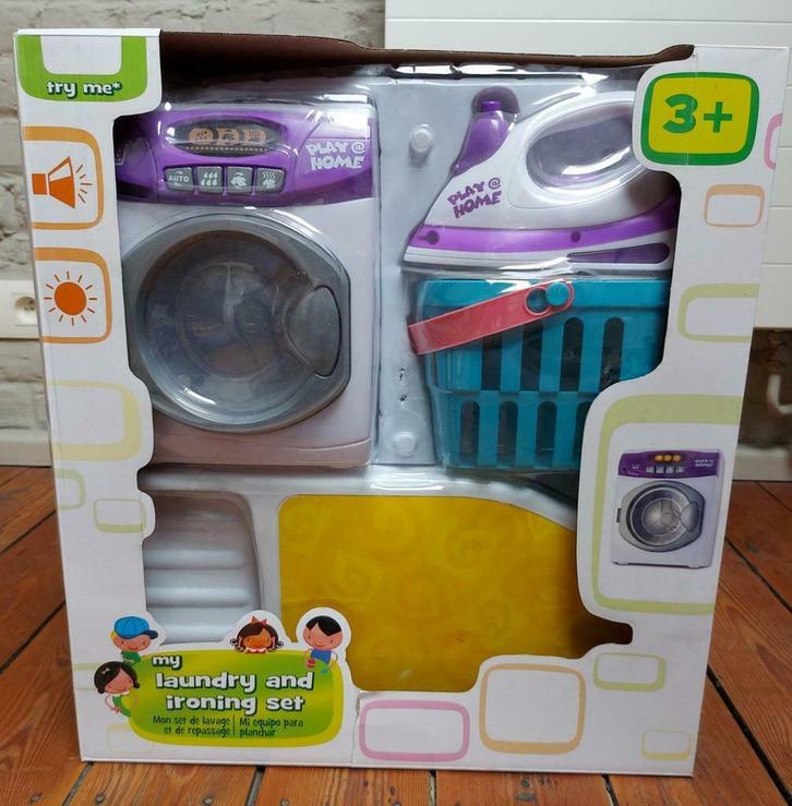 Set de lavage & repassage (machine tourne et fer musical)., Enfants & Bébés, Jouets | Éducatifs & Créatifs, Utilisé, Électronique