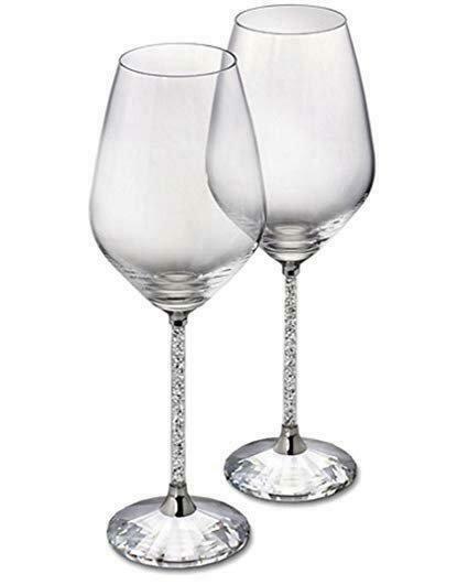 Verres à vin en cristaux Swarovsky (2 pièces), Huis en Inrichting, Keuken | Servies, Nieuw, Glas of Glazen, Ophalen