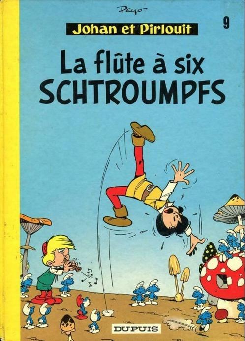 Johan et Pirlouit – La flute à six Schtroumpfs T9 RE, Boeken, Stripverhalen, Zo goed als nieuw, Eén stripboek, Ophalen of Verzenden