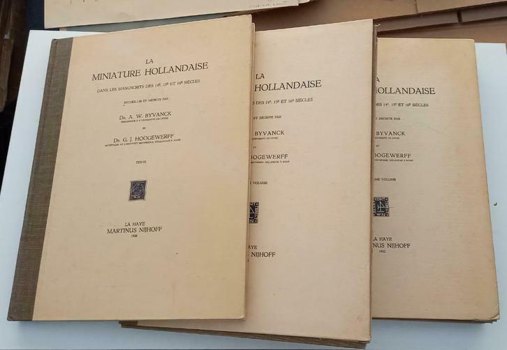 Miniature Hollandaise dans manuscrits 14e15e 16e siecle 1926, Antiek en Kunst, Antiek | Boeken en Manuscripten, Ophalen of Verzenden