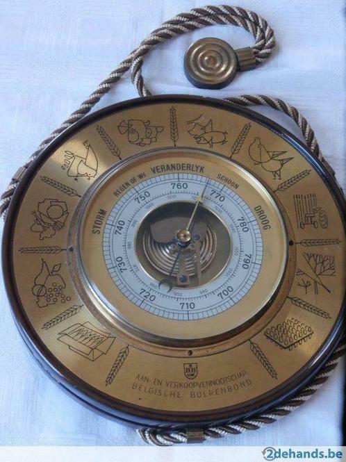 Vintage barometer met sierkoord, Antiek en Kunst, Curiosa en Brocante, Ophalen of Verzenden