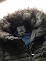 BERSHKA kaki winterjas met pelskraag mt medium of 38, Groen, Gedragen, Maat 38/40 (M), Ophalen of Verzenden