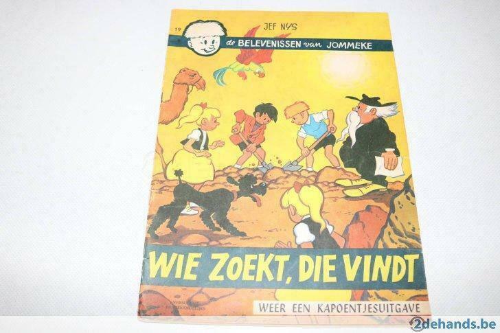 Jommeke : Wie zoekt die vindt  2-de druk uit 1965, Boeken, Stripverhalen, Gelezen, Eén stripboek, Ophalen of Verzenden