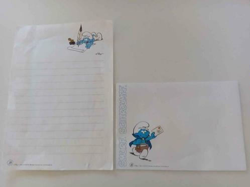Vintage Smurfen - Briefpapier en enveloppe - 2008 - Mooi, Verzamelen, Stripfiguren, Zo goed als nieuw, Gebruiksvoorwerp, Smurfen