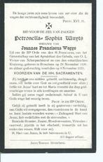 RP Petronella Sophia Wuyts 1838-1920, Verzenden, Rouwkaart