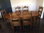 Tafel (ovaal) met 6 stoelen, Huis en Inrichting, Tafels | Eettafels, Ophalen, Gebruikt, Vijf personen of meer, Ovaal