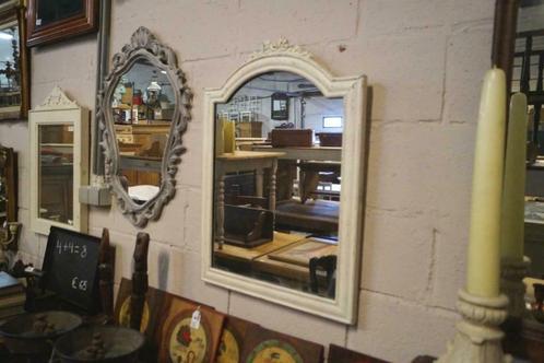 Antieke brocante spiegel in zware eik H 73 B 53, Antiek en Kunst, Antiek | Spiegels, Ophalen