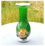 §vase murano verre soufflet vert, Antiquités & Art, Enlèvement ou Envoi
