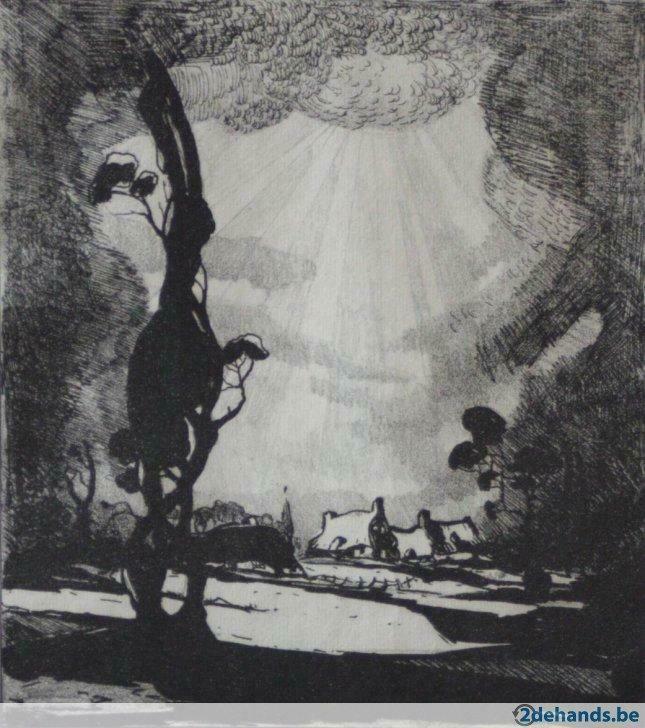 Karel De Posson litho, Antiek en Kunst, Kunst | Litho's en Zeefdrukken