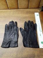 Zwarte lederen handschoenen maat S met fijne perforaties ond, Kleding | Heren, Mutsen, Sjaals en Handschoenen, Handschoenen, Maat 46 (S) of kleiner
