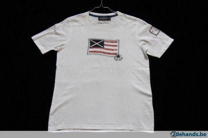 Wit jongens t-shirt 'Mc Gregor' met tekening vooraan, M: 14j, Kinderen en Baby's, Kinderkleding | Maat 164, Gebruikt, Jongen, Shirt of Longsleeve