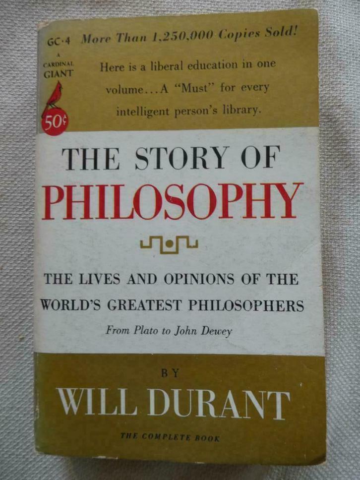 "The story of philosophy" Will Durant - 1952, Antiek en Kunst, Antiek | Boeken en Manuscripten, Ophalen of Verzenden
