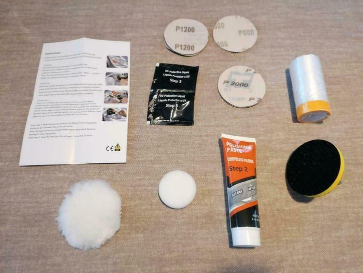 Koplamp polijst restauratie set VERZENDING INBEGREPEN, Auto diversen, Autogereedschap, Ophalen of Verzenden