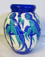 Boch Keramis vase Catteau bleu oiseaux de paradis 104, Antiquités & Art, Antiquités | Céramique & Poterie, Envoi