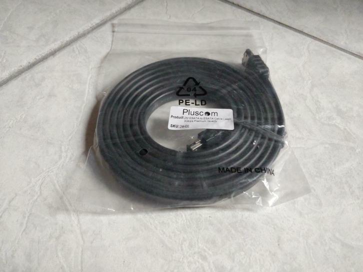 2m eSata naar eSata kabel, Computers en Software, Pc- en Netwerkkabels, Nieuw, Ophalen of Verzenden