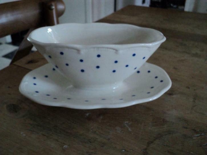 BOCH BLAUWE STIPPEN SAUSKOM, Antiek en Kunst, Antiek | Servies los, Ophalen of Verzenden