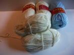 Laine à tricoter Saskia bleu clair et beige - 450 grammes