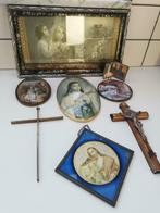 kader glas religie kruisbeeldjes, Antiek en Kunst, Ophalen