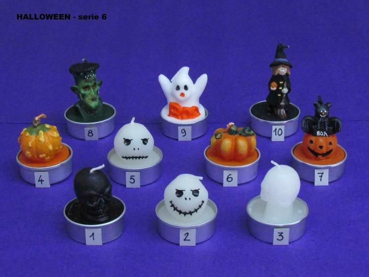 Halloween theelichtjes - serie 6, Huis en Inrichting, Woonaccessoires | Kandelaars en Kaarsen, Nieuw, Kaars, Ophalen of Verzenden