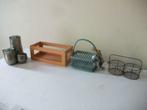 Porte-plantes - bois - métal - osier, Jardin & Terrasse, Moins de 30 cm, Intérieur, Enlèvement, Utilisé