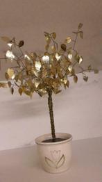 Handgemaakt boompje met gouden blaadjes, Antiek en Kunst