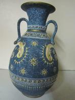 Griekse blauwe vaas h. 30 cm, Huis en Inrichting, Ophalen, Blauw, Aardewerk of Porselein, Zo goed als nieuw