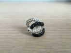 Zilverkleurige ring met strass maat 52, Handtassen en Accessoires, Ringen, Gebruikt, 20 of groter, Verzenden, Dame