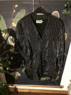 Vintage vest glans retro streep, Ophalen of Verzenden, Gedragen, Maat 42/44 (L)